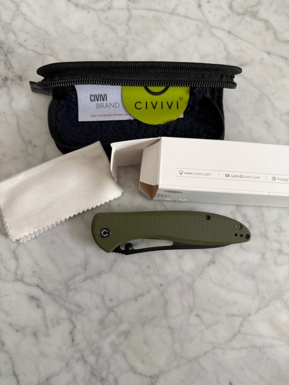 ViVI Olive Green Folding Pocket Knife - Compact EDC Blade